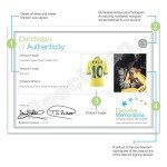 Framed Pele Autographed Brazil Soccer Jersey