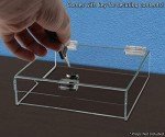 Lockable Acrylic Display Case for Collectibles, 9"x9"x2