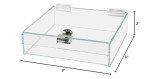 Lockable Acrylic Display Case for Collectibles, 9"x9"x2