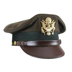 WW2 US Army Officers Visor Cap - Olive Green