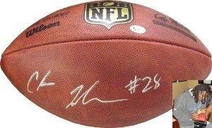 Chris Johnson Autographed NFL Wilson Football #28