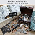 World Currency Treasure Chest with Collectible Coins