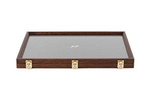 Custom Oak Display Case with Glass Top, 2"x18"x24