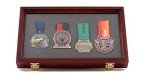 Small Oak Finish Display Case for Collectibles