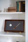 Small Oak Finish Display Case for Collectibles