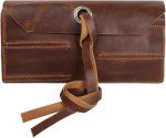 Leather Tool Roll Bag with 10 Slots for Storage