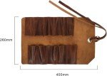 Leather Tool Roll Bag with 10 Slots for Storage