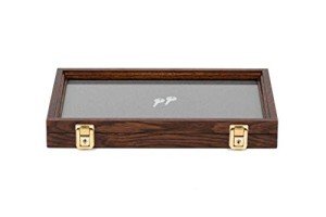 Medium Walnut Display Case for Collectibles