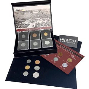 Set of 6 Authentic WWII German Coins in Box