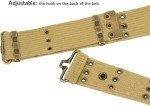 WW2 U.S. M1936 Khaki Pistol Belt - Fits 25"-51