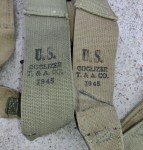 WW2 M1936 Khaki/OD Suspenders - 1945 Edition