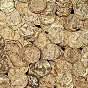 Rare 1913-1938 Gold Plate Buffalo Nickel Collection