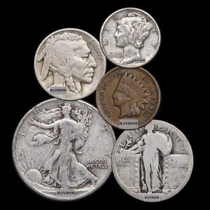 5-Coin U.S. Silver Collection with Silver Cert