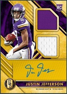 Justin Jefferson 2020 Gold Rookie Autograph Card