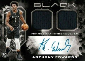 Anthony Edwards 2020 Panini Black RC Patch Autograph