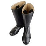 Wachbataillon Post-War Military Boots - Black, 41 EU