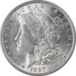 1887 Morgan Dollar Coin - 90% Silver Collectible