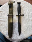 Vietnam War US Army M7 Bayonet with Scabbard