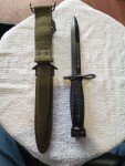 Vietnam War US Army M7 Bayonet with Scabbard