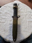 Vietnam War US Army M7 Bayonet with Scabbard