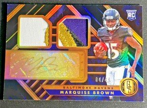2019 Panini Gold Standard Marquise Brown Rookie Auto