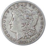 1884 Morgan Dollar Silver US Coin Collectible