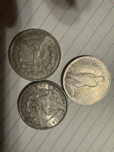 Set of 3 Silver Coins: 188, 1921, 1922