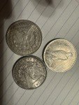 Set of 3 Silver Coins: 188, 1921, 1922