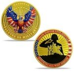 50 Pcs Military Challenge Coins - Eagle Flag Design