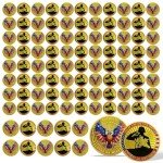 50 Pcs Military Challenge Coins - Eagle Flag Design