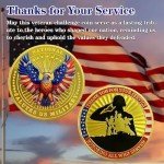 50 Pcs Military Challenge Coins - Eagle Flag Design