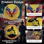 50 Pcs Military Challenge Coins - Eagle Flag Design