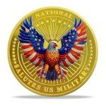 50 Pcs Military Challenge Coins - Eagle Flag Design
