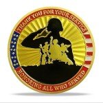 50 Pcs Military Challenge Coins - Eagle Flag Design