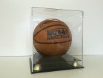 Full-Size Basketball Display Case with Two-Tier Base