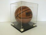 Full-Size Basketball Display Case with Two-Tier Base