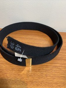 U.S. Army Black Trouser Belt with Brass Tip