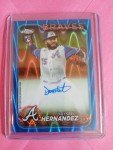 2024 Topps Chrome Daysbel Hernandez Blue Wave Card