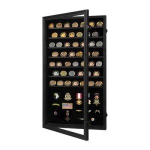 Lockable Display Case for Military Challenge Coins