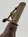 ORIGINAL 19th CENTURY LEATHER SHOT POUCH FOR A MUZZLE LOADING GUN OR RIFLE.