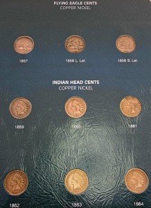 1857-1909 FLYING EAGLE/INDIAN HEAD Cent Collection (25 COINS) w/Intercept Shield