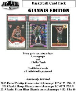 Giannis Antetokounmpo Basketball Cards Auto Relic Pack