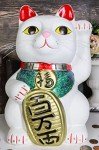 Ebros White Maneki Neko Fortune Coin Bank Statue