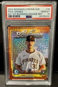 2024 Bowman Chrome Paul Skeens Orange Mojo Refractor