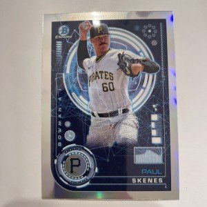 2024 Bowman AI Paul Skeens Chrome Refractor Card