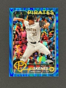 2024 Topps Chrome Paul Skenes Blue RayWave Refractor