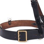 WW2 British Sam Browne Leather Belt Replica - Black