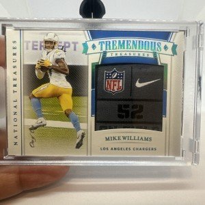 Mike Williams 2020 National Treasures Laundry Tag 1/1