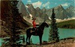 Royal Canadian Mounted Police Postcard with Mountains