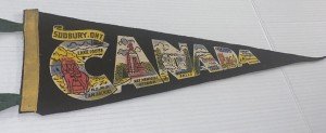 Sudbury Ontario RCMP Vintage Felt Pennant